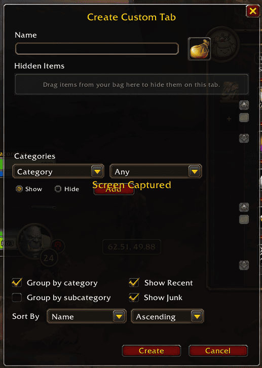 Creating a custom tab